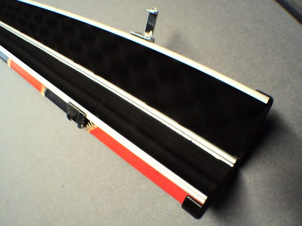 Contour 1 Piece Cue Case - Black & Red - Image 3