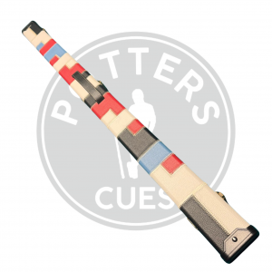Multi Colour 3/4 Cue Case - Red White Black & Blue