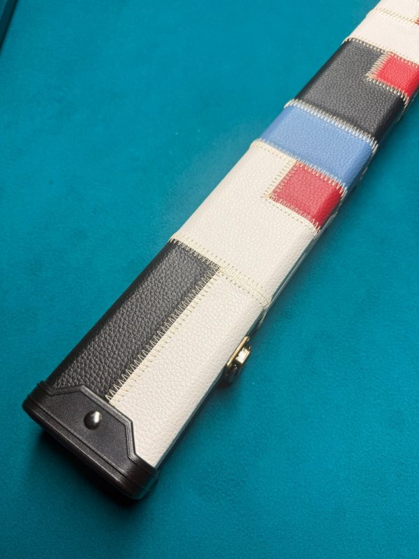 Multi Colour 3/4 Cue Case - Red White Black & Blue - Image 3