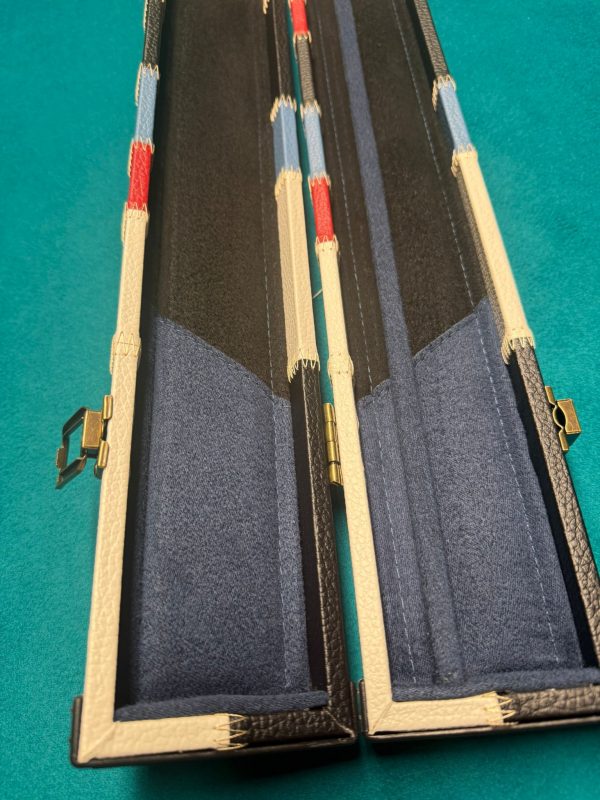 Multi Colour 3/4 Cue Case - Red White Black & Blue - Image 2