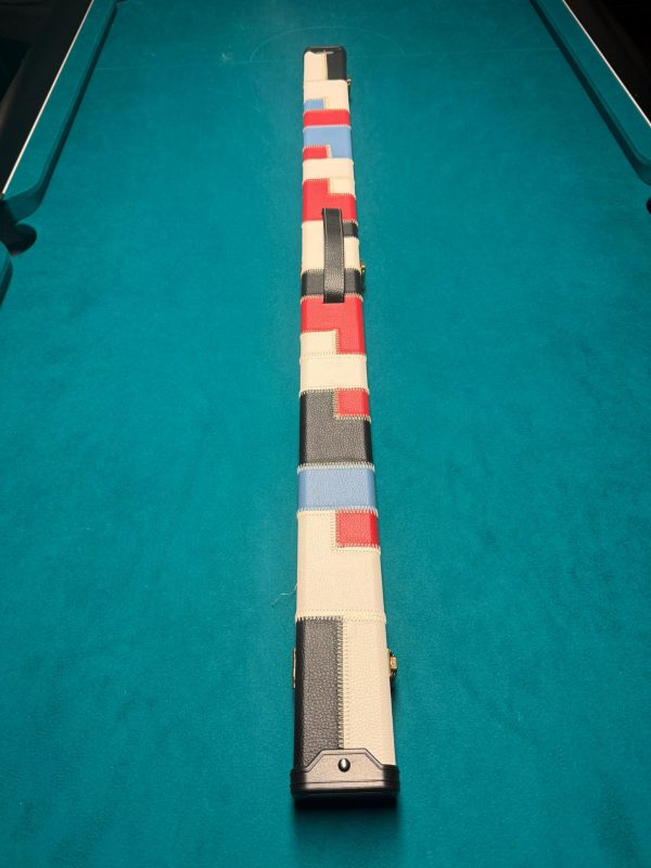 Multi Colour 3/4 Cue Case - Red White Black & Blue - Image 4