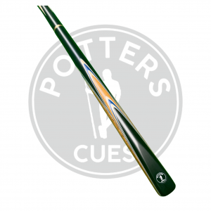 Potters 3/4 Maple Cue - Blue, Brown, Black & White 8.5mm